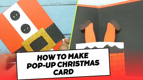 EASY Pop-Up Christmas Greeting Card! (Folds Flat)