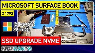 MS Surface Book 2 SSD Upgrade installing 2TB NVMe SSD Motherboard Removal Disassembly - 2023-01-16