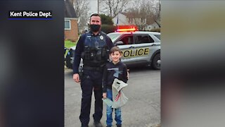 Kent first responders surprise boy on his 9th birthday