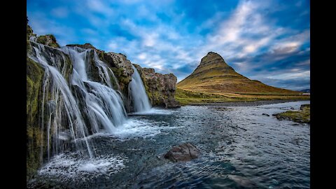 Attractive nature waterfalls, enjoy watching