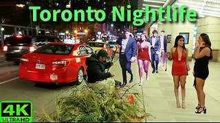 【4K】Friday Night 🔥 Exploring Nightlife Downtown Toronto Canada 🇨🇦