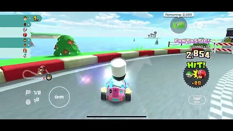 Mario Kart Tour - GCN Mushroom Bridge R Gameplay