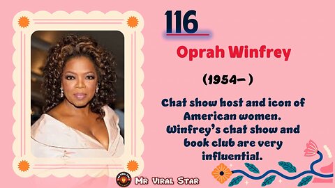 Oprah Winfrey (1954– )| TOP 150 Women That CHANGED THE WORLD | Short Biography