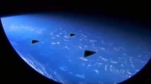3 Black Triangle Shape Crafts Flyby The ISS Window