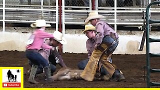 Youth Calf Branding - 2022 Ben Johnson Days Youth Ranch Rodeo