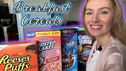 Russian Girl Tries US Breakfast Cereals! Reese's Puffs, Cookie Crisp, Cocoa Puffs!!!!