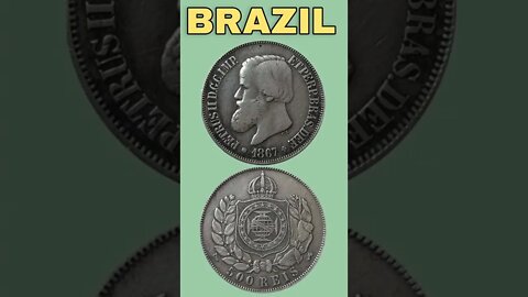 Brazil 500 reis 1867.#shorts #coinnotesz