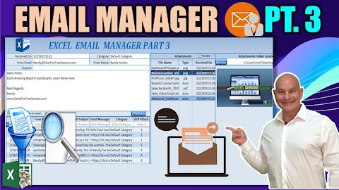 Learn How To Preview Attachments, Filter By Date & Remove HTML in the Excel Email Manager Part 3