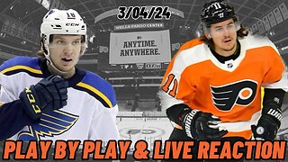 St. Louis Blues vs Philadelphia Flyers Live Reaction | Play by Play | Watch Party | Blues vs Flyers