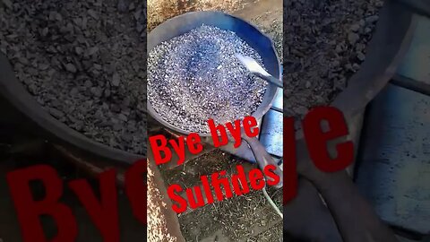 Bye Bye Sulfides! @dirtypawsgoldadventures #shorts #short #gold #roast #fun #dangerous #toxic ##