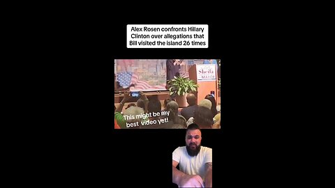 Alex Rosen of predator poachers confronts Hillary over Bill allegedly visiting Epstein island