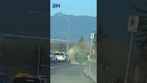 Police pursuit results in overturning of tractor on the highway