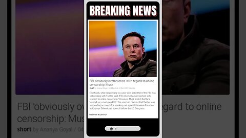 Latest Information | Elon Musk Exposes FBI Overreach on Internet Censorship! | #shorts #news