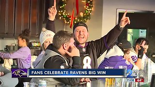 'We got it down pat': Ravens fans celebrate another win
