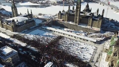 Ottawa parliament drone shot around 2pm today.
