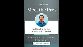 "Meet the Pros" - Dr. Gordon LeSuer