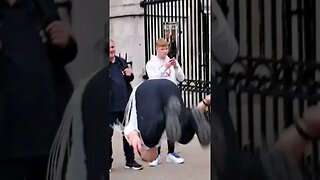 Back flip in front of the horse guard #horseguardsparade