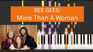 Bee Gees - More Than A Woman (Keyboard and Organ Tutorial)