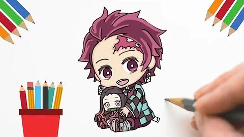 COMO DESENHAR TANJIRO DE DEMON SLAYER #tanjiro #demonslayer