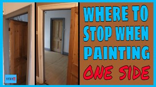 Where to stop when painting 1 side of a door frame.