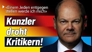 Scholz droht jedem der eine Krise sieht. Die Krise ist für Scholz offiziell beendet!@Enrico Rudolph🙈