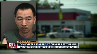 Kitchen worker stabs 3 other employees with butcher knife at Chinese restaurant in Tampa