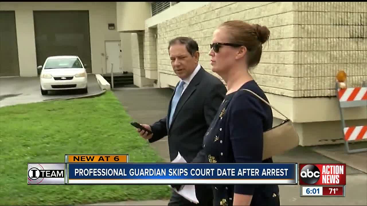 Professional guardian skips court date after arrest