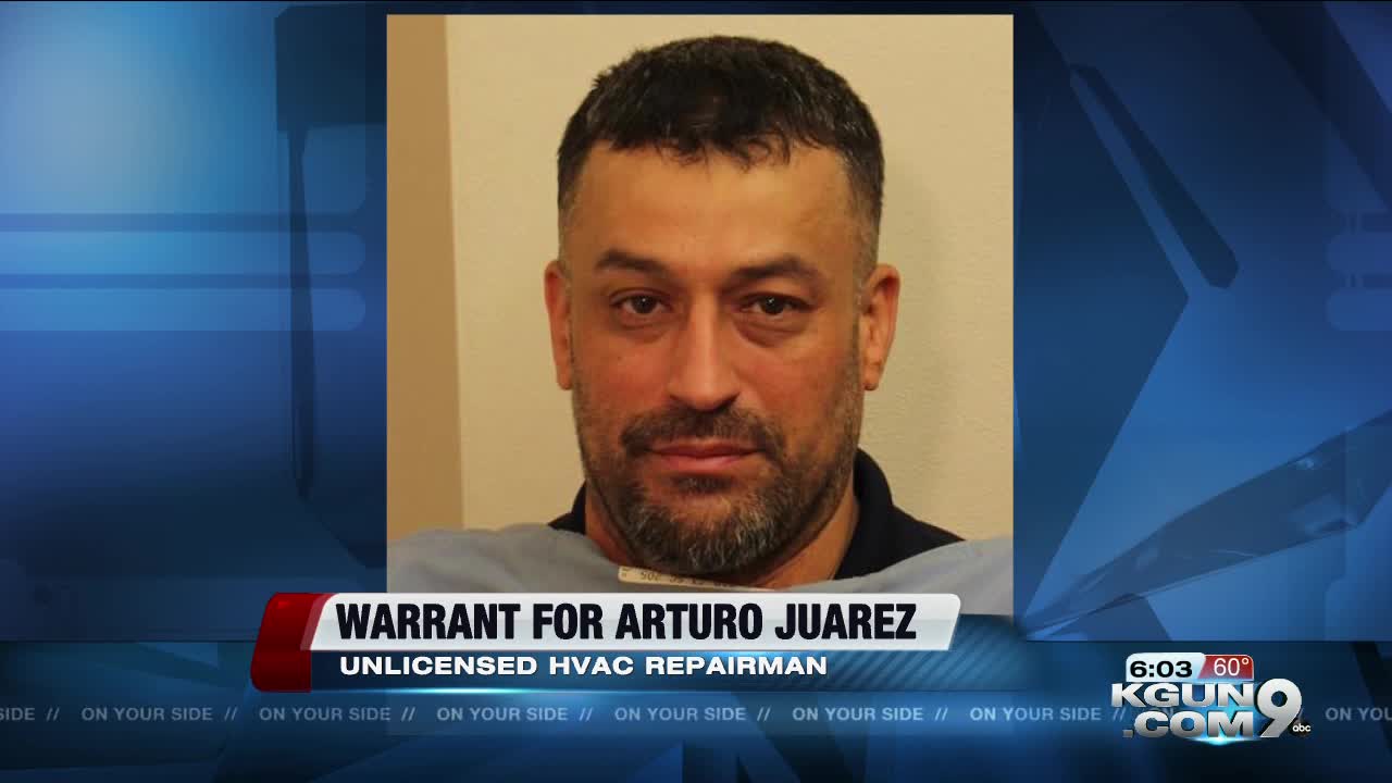 Arrest warrant issued for unlicensed repairman