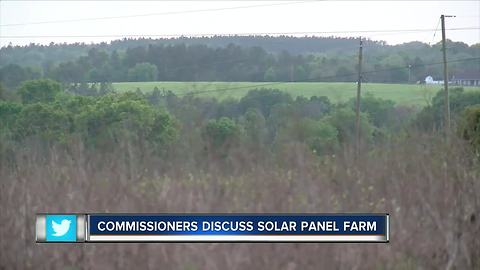 Comissioners discuss solar panel farm