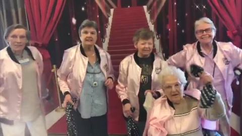 Coronado Heights Senior Living ladies cheer on Golden Knights