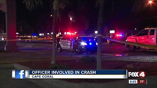 Officer involved crash on Del Prado Boulevard in Cape Coral