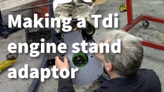 How to make a Tdi engine stand adaptor and my Budweiser experience..