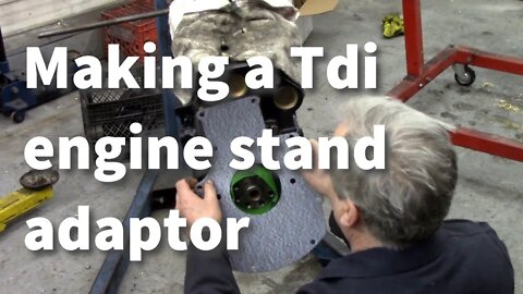 How to make a Tdi engine stand adaptor and my Budweiser experience..