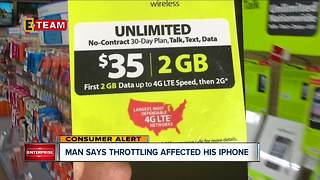 Man says throttling affected his phone