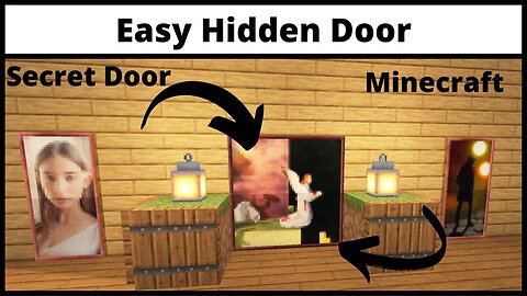 How to make Secret Door in Minecraft || Easy Hidden Door