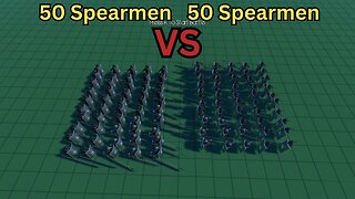 50 Spearmen Versus 50 Spearmen || Ultimate Epic Battle Simulator