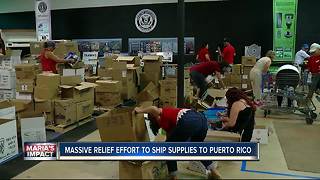 Massive relief effort underway in Tampa to ship supplies to Puerto Rico