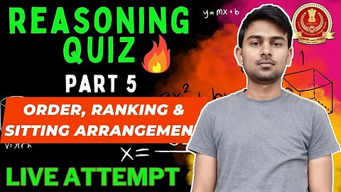 Part 5 SSC CGL 2023 Arrangement Test Live on Youtube #ssc #quiz #cgl2023 | MEWS Maths