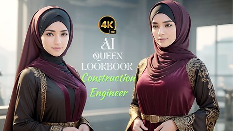 [4K] Ai Queen LookBook l Construction Engineer l Model Al Art video-Central City #AiQueenLookBook