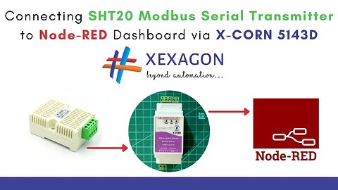Connecting SHT20 Modbus Serial Transmitter to Node-RED Dashboard via X-CORN 5143D Gateway | IoT |