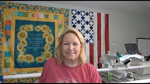 Quilt Chat; Red, White & Bloom Fabric Prep, & Creative Notions March Bag Reveal Beginner Embroidery