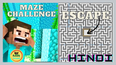 can I survive maze challenge in Minecraft, Part 2 maze 😤nob vs pro Minecraft in Hindi #minecraft