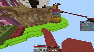 Rushed noobs who had better gear and folded them in Cubecraft Eggwars