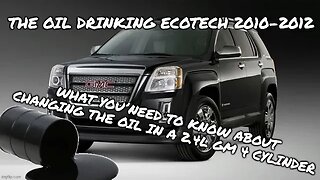2.2L or 2.4L GM Ecotech Oil Change. 2010 2011 2012 GMC Terrain & Acadiea SLE and Chevrolet Equinox.