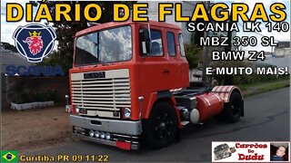 SCANIA LK 140 MBZ 350 SL BMW Z4 Fiat Marea Diário Flagras 09/11/22 Carrões Dudu Curitiba Brasil