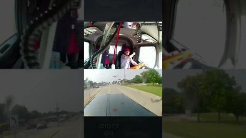 Trucker T-boned by train 😱#shorts #dashcam