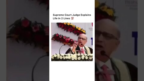 supreme court judge explain life in 2 Line #Supreme #judge #explained #life