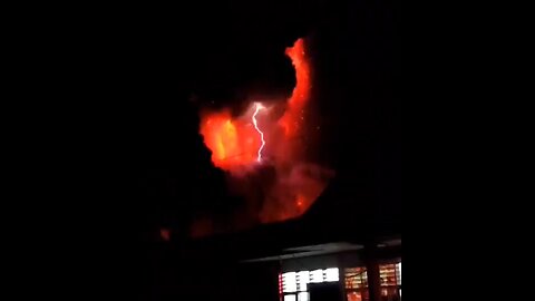 Volcanic Lightning In Indonesia