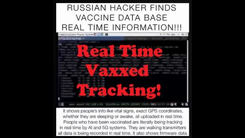 Russian hacker finds 💉💉💉database with real time information!!