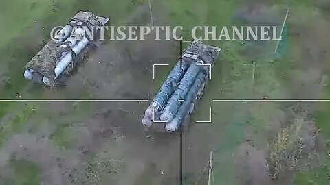 Footage of two Ukrainian S-300 launchers getting destroyed by the Russian kamikaze lancet